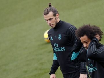 Gareth Bale, en el entrenamiento del Real Madrid en Valdebebas