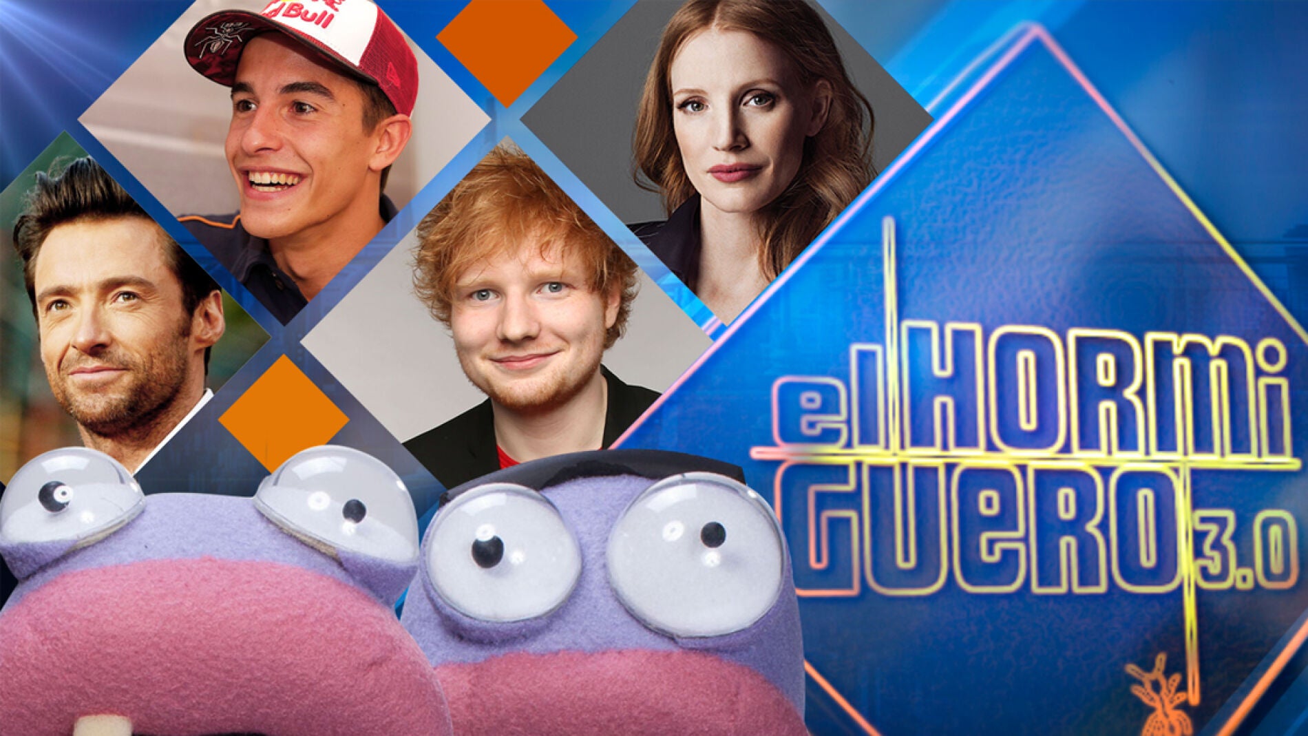 Hugh Jackman, Ed Sheeran, Jessica Chastain y Marc M&aacute;rquez se divertir&aacute;n en los pr&oacute;ximos d&iacute;as en 'El Hormiguero 3.0'