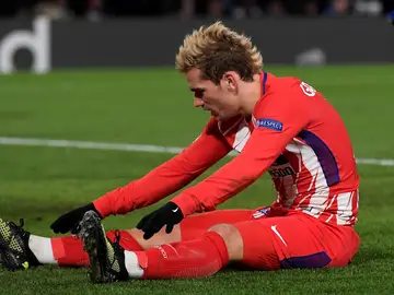 Griezmann en el útlimo partido de Champions Griezmann en el útlimo partido de Champions