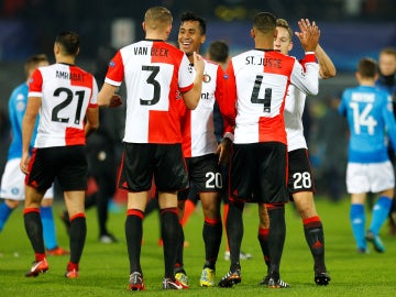 El Feyenoord celebra su triunfo ante el Nápoles