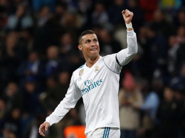 Cristiano Ronaldo celebra un triunfo del Real Madrid