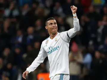 Cristiano Ronaldo celebra un triunfo del Real Madrid Cristiano Ronaldo celebra un triunfo del Real Madrid