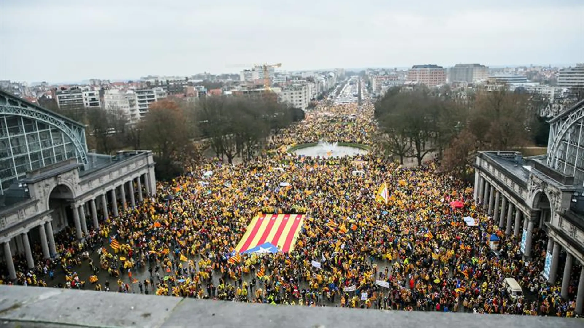 Manifestación a favor del independentismo en Bruselas