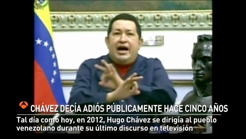 Chávez decía adiós públicamente hace cinco años