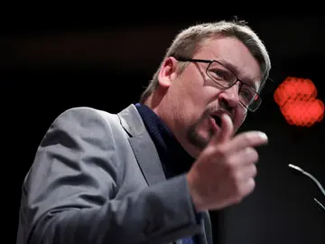 El cabeza de lista de Cataluña En Comú Podem, Xavier Domènech El cabeza de lista de Cataluña En Comú Podem, Xavier Domènech