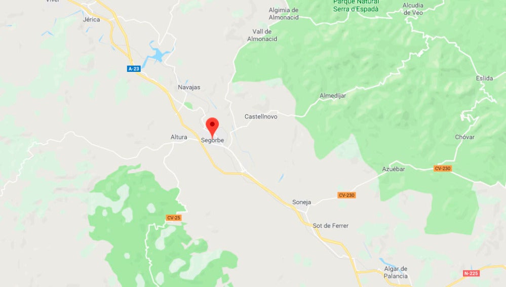 Mapa Segorbe, en Castellón