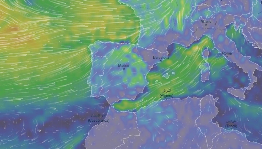 Ventusky, mapa interactivo y en directo del tiempo