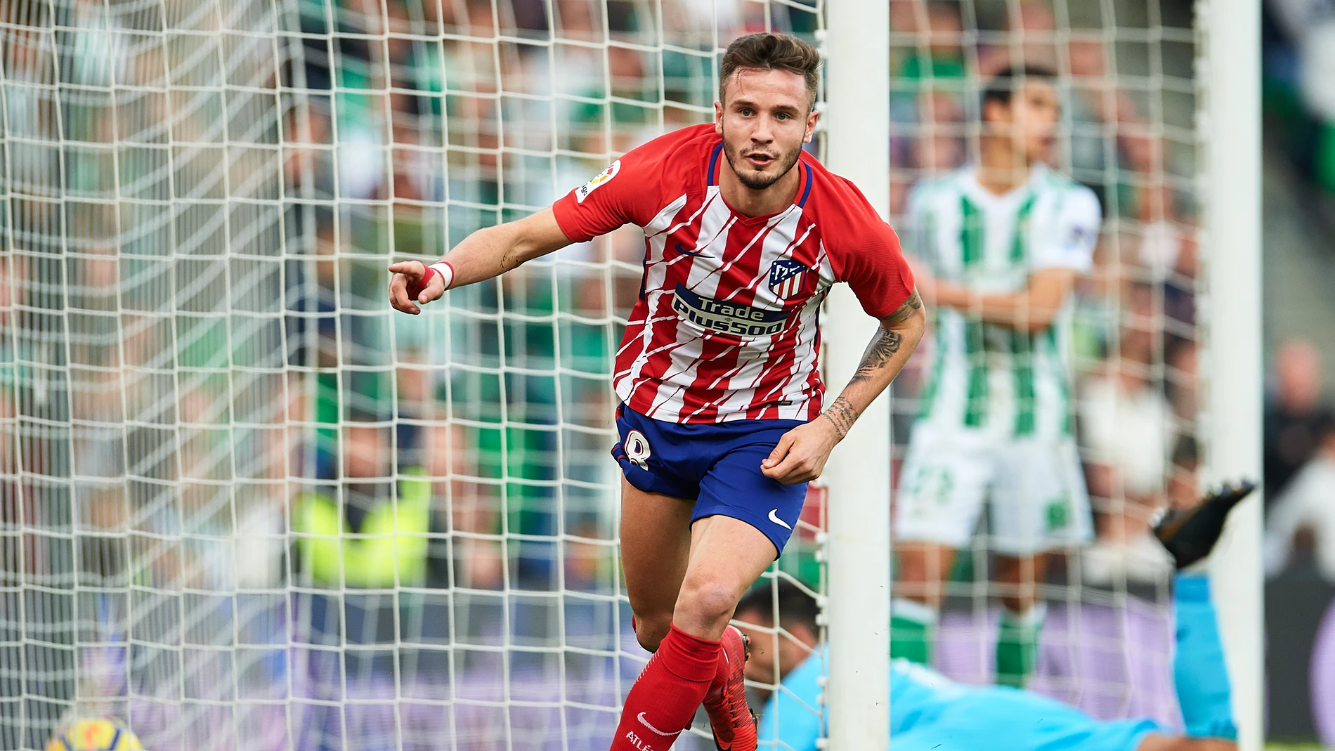 Saúl celebra su gol con el Atlético de Madrid Saúl celebra su gol con el Atlético de Madrid