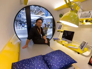 Modelo de una 'casa-tubería' en Hong Kong Modelo de una 'casa-tubería' en Hong Kong