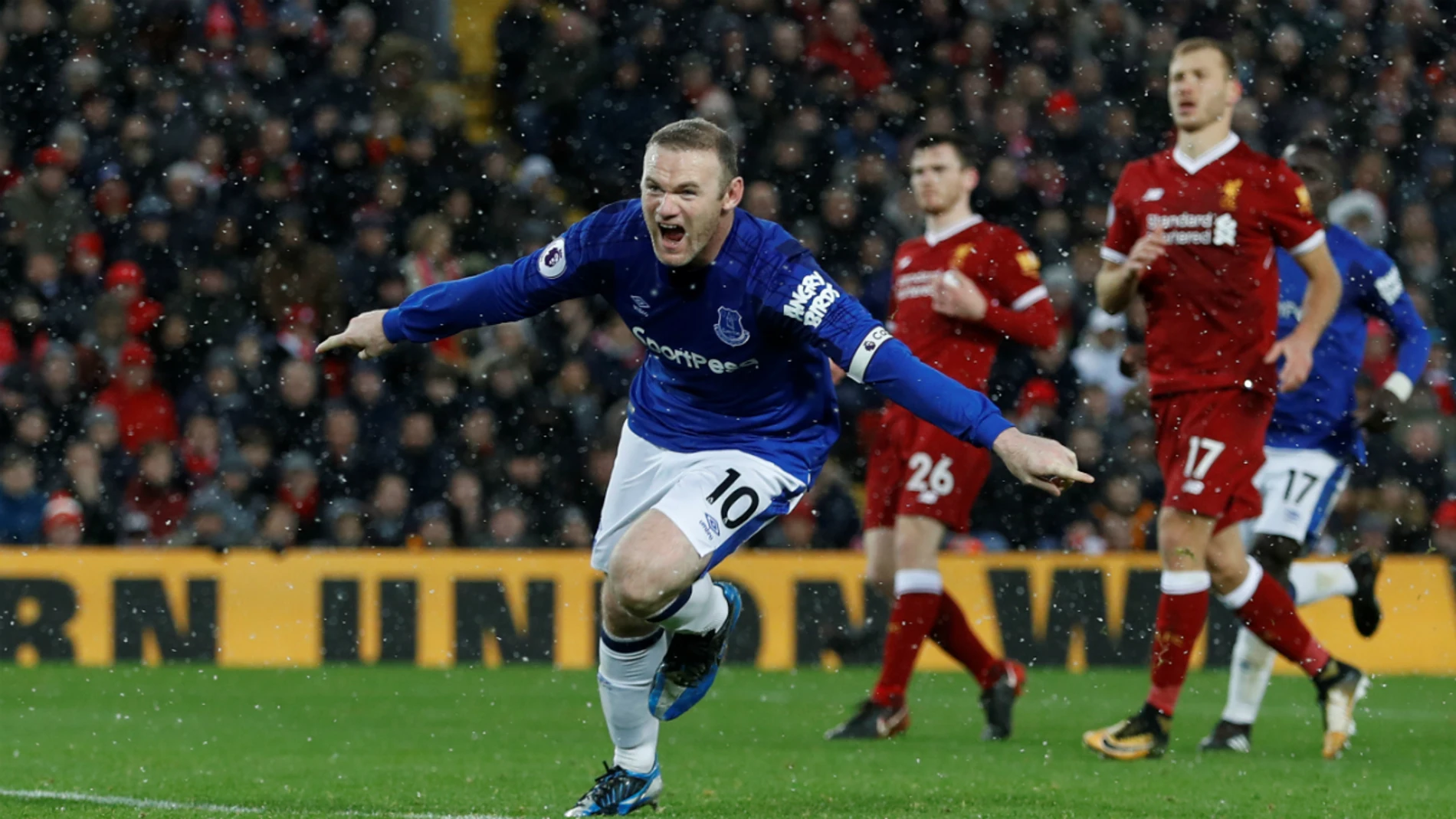Rooney marca un gol ante el Liverpool Rooney marca un gol ante el Liverpool