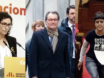 Marta Rovira, Artur Mas y Anna Gabriel Marta Rovira, Artur Mas y Anna Gabriel