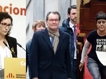 Marta Rovira, Artur Mas y Anna Gabriel Marta Rovira, Artur Mas y Anna Gabriel