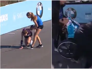 Momento en el que Chendler Self sufrió una pájara Momento en el que Chendler Self sufrió una pájara