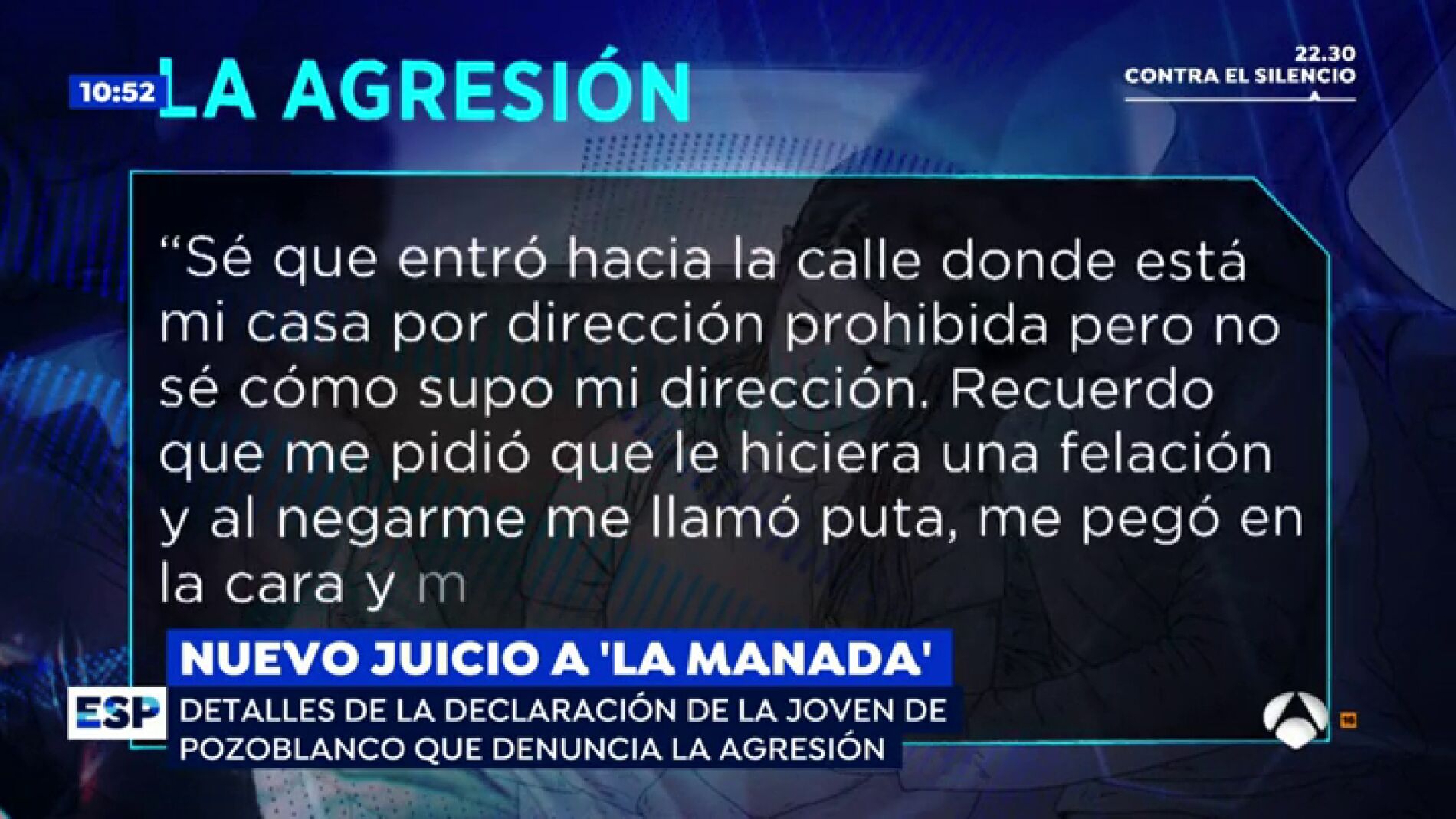 'Espejo P&uacute;blico' desvela los detalles de la declaraci&oacute;n de la joven de Pozoblanco que denuncia la agresi&oacute;n de 'La Manada'