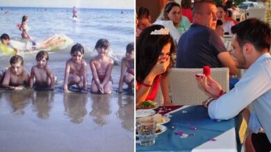 Un hombre descubre que aparece en una foto de la infancia de su prometida cuando aún no se conocían