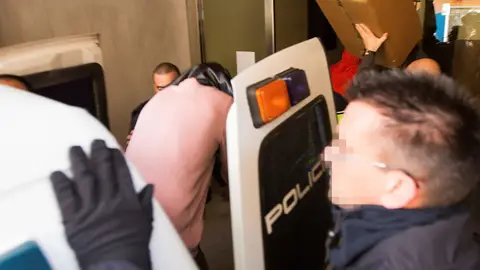 Uno de los jugadores de la Arandina acusados entra en los Juzgados Uno de los jugadores de la Arandina acusados entra en los Juzgados