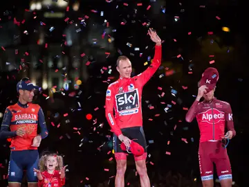 Froome, en el podio de la Vuelta Froome, en el podio de la Vuelta