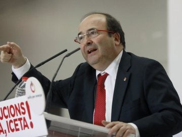 Miquel Iceta durante un acto electoral