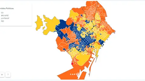 Mapa barrios de Barcelona Mapa barrios de Barcelona