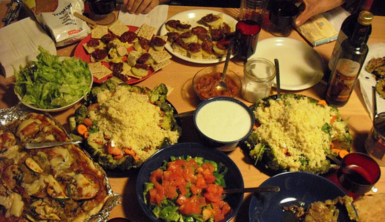 Variedad de platos y comidas en Navidad