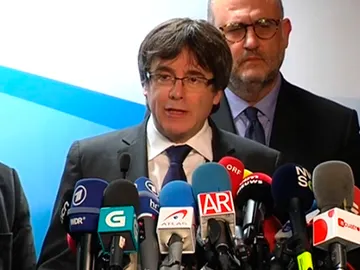 Carles Puigdemont en una rueda de prensa desde Bruselas Carles Puigdemont en una rueda de prensa desde Bruselas