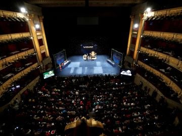 Vista general del Sorteo Extraordinario de la Lotería de Navidad, en el Teatro Real de Madrid