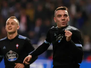Iago Aspas celebra un gol en Riazor Iago Aspas celebra un gol en Riazor