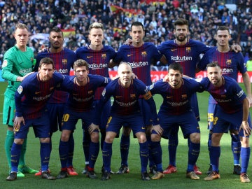 Alineación del Barcelona en el Clásico