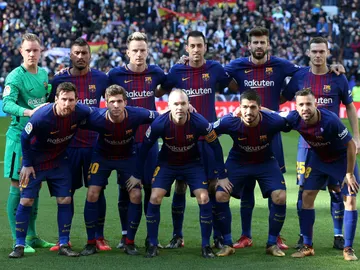 Alineación del Barcelona en el Clásico Alineación del Barcelona en el Clásico