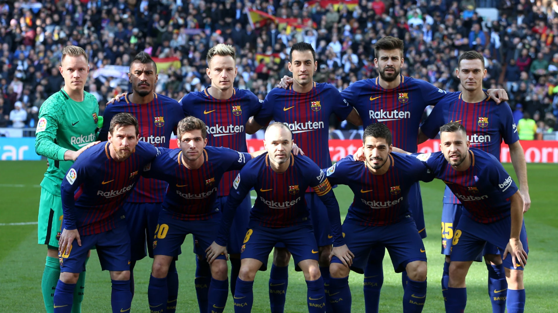 Alineación del Barcelona en el Clásico Alineación del Barcelona en el Clásico