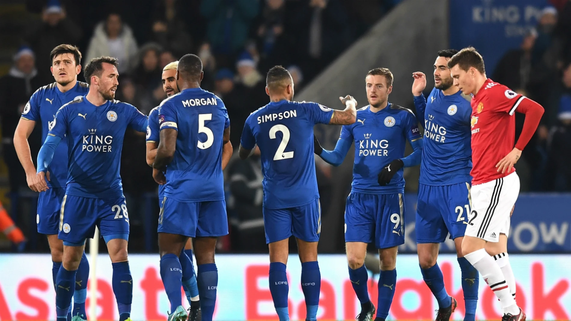 El Leicester celebra un gol El Leicester celebra un gol