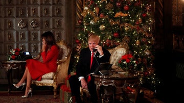 Donald Trump y su mujer reciben llamadas de niños