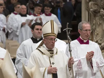 El Papa Francisco durante la Misa de Navidad El Papa Francisco durante la Misa de Navidad