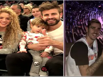 Piqué y Griezmann, juntos en el Madison Square Garden Piqué y Griezmann, juntos en el Madison Square Garden