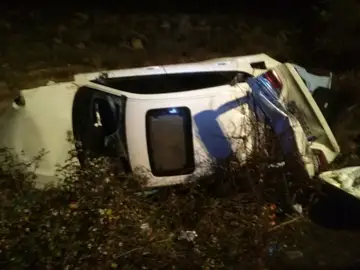 Así quedó el coche de Marcelino Así quedó el coche de Marcelino