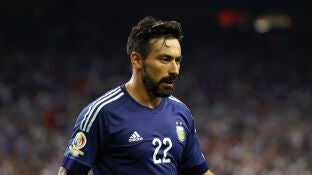 Lavezzi con la selecci&oacute;n argentina