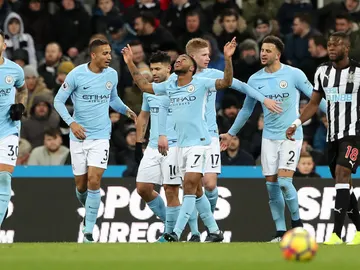 Sterling celebra su gol ante el Newcastle Sterling celebra su gol ante el Newcastle