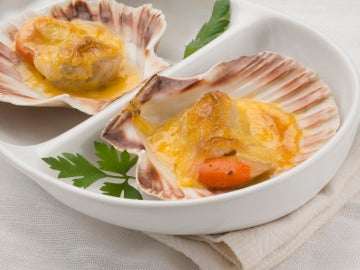 Vieiras con salsa holandesa Vieiras con salsa holandesa