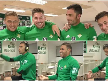 Divertido reto de los jugadores del Betis Divertido reto de los jugadores del Betis