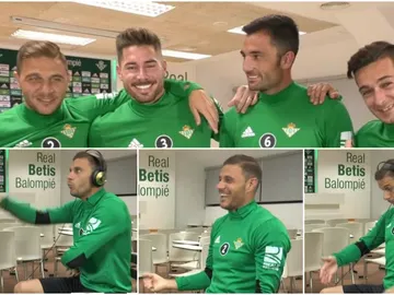 Divertido reto de los jugadores del Betis Divertido reto de los jugadores del Betis