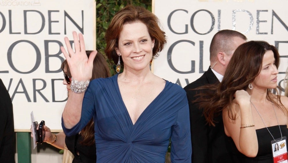 Sigourney Weaver en los Globos de Oro