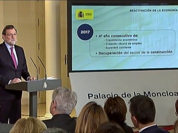 Rajoy afirma que "lo mejor" de 2017 ha sido la consolidación de la recuperación económica