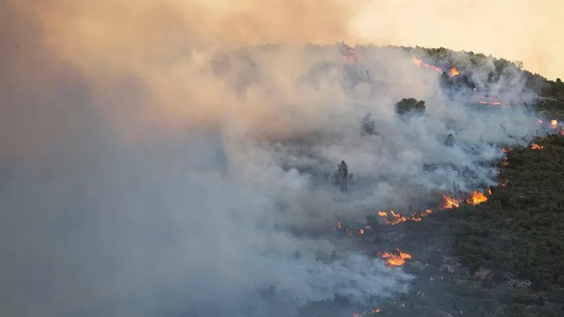 Incendio forestal en Culla, Castellón