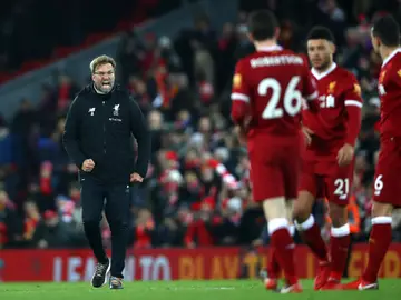 Klopp celebrando el triunfo Klopp celebrando el triunfo