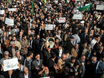 Manifestación pro-gobierno en Irán