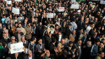 Manifestación pro-gobierno en Irán