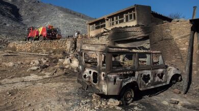 El fuego de Culla (Castellón) ya está estabilizado y se retiran los medios aéreos