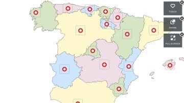Mapa de días festivos en España