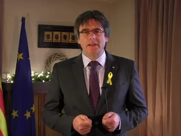 Puigdemont en su mensaje de fin de año Puigdemont en su mensaje de fin de año