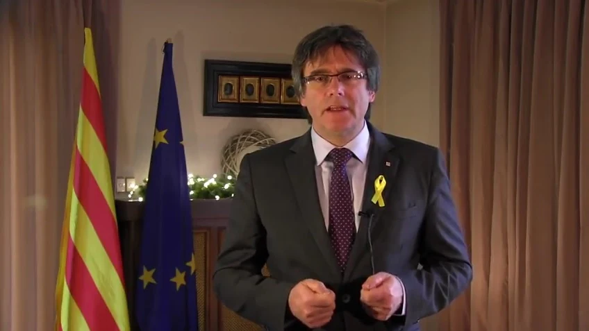 Puigdemont en su mensaje de fin de año Puigdemont en su mensaje de fin de año